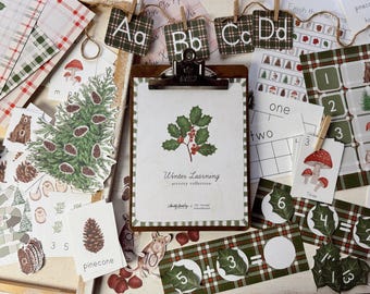 Winter Learning Activity Collection  |  100 Pages! | Morning Time, Math, Letters | Christy Beasley Collab | Instant Download Printable