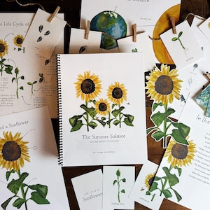 Summer Solstice Art & Nature Study Guide | Summer, Van Gogh Art Study, Sunflowers | Cottage Schoolhouse Instant Download Printable