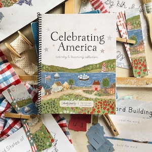 Viering Amerika | Patriottische activiteiten | Kopieerwerk | Cottage Schoolhouse + Christy Beasley Directe download afdrukbare