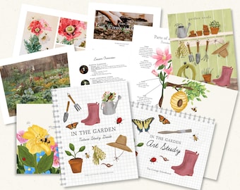 En el jardín / Guía de 10 lecciones / Estudio de unidad sobre jardinería, semillas, suelo, flores y plantas / Descarga instantánea imprimible