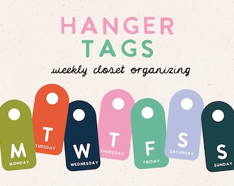 Download + Print | Hanger Tags Closet Organizing