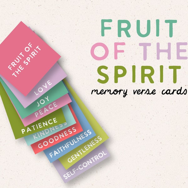 Download + Print | Fruit of the Spirit Memory Verse Booklet