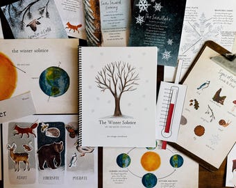 Winter Guide | Winter Unit Study exploring the Winter Solstice, Winter Weather, and Seasons | Instant Download Printable
