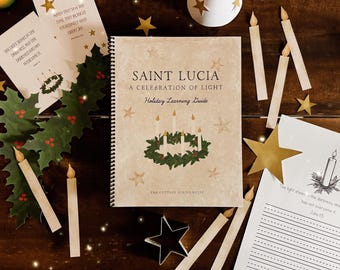 Guía de Santa Lucía / Estudio de unidad sobre Santa Lucía, Celebración de la Luz, Navidad y Solsticio de Invierno / Descarga instantánea imprimible