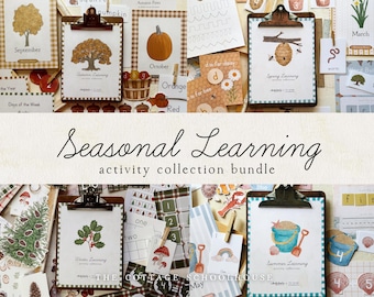 Bundle of Seasonal Learning Activities | Morning Time, Math, Letters | Christy Beasley Collab | Instant Download Printable