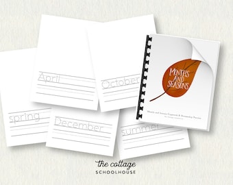 Months and Seasons Writing Practice Sheets | Instant Download Printable