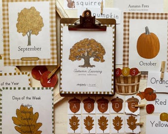 Autumn Learning Activity Collection  | Over 100 Pages! | Morning Time, Math, Letters | Christy Beasley Collab | Instant Download Printable