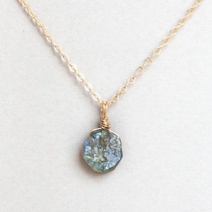 Raw Labradorite Necklace, raw Labradorite pendant, Healing Crystal Necklaces, lgemstone necklace, Labradorite Crystal chain, girlfriend gift image 9