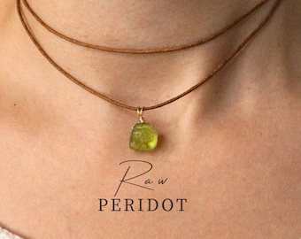 RAW peridot choker, peridot necklace, handmade natural jewelry, birthstone august, crystal necklace, gemstone choker, healing stone jewelry