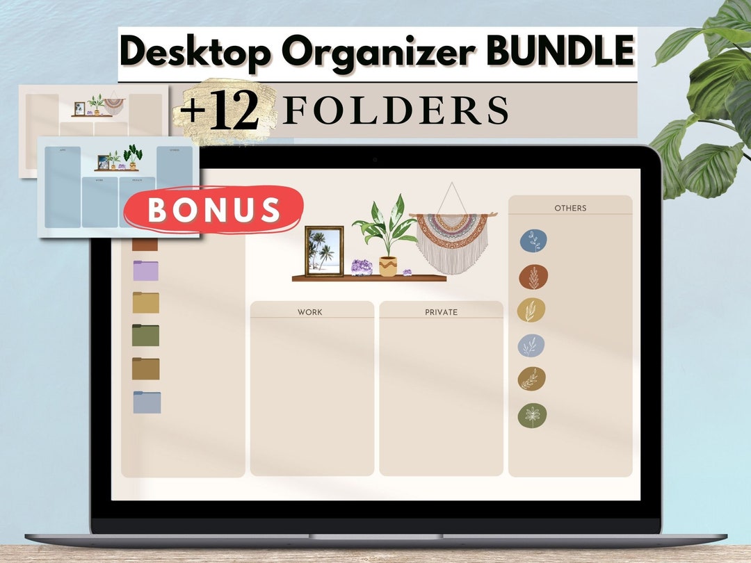 Desktop Organizer for Mac and Windows Minimalist Wallpaper Etsy