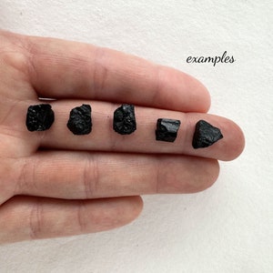 Raw black tourmaline necklace, raw black tourmaline pendant, gemstone necklace, birthstone necklace october, gold filled, gift for her image 2
