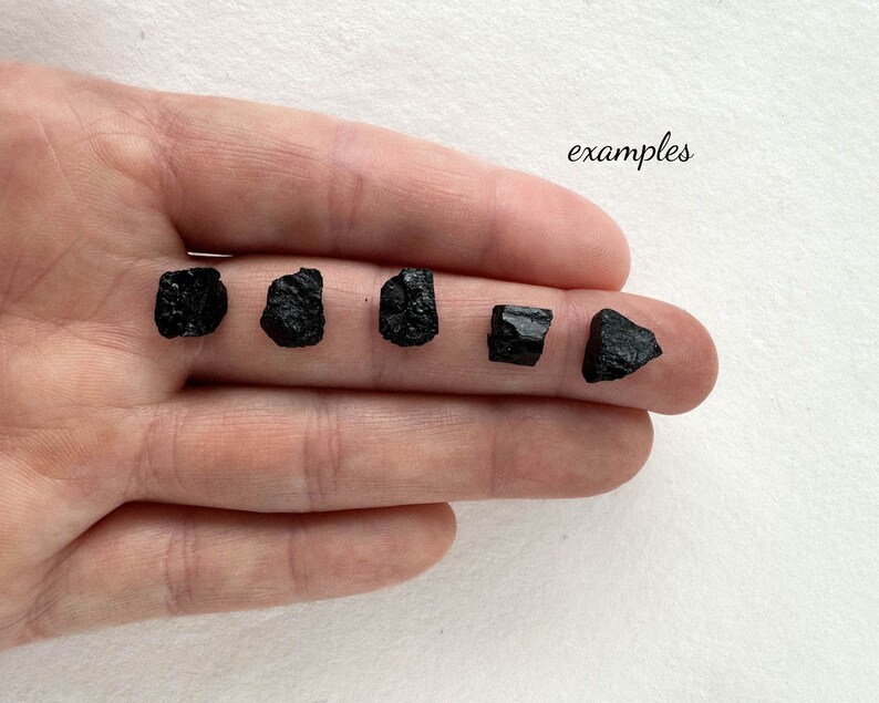 Raw black tourmaline necklace, raw black tourmaline pendant, gemstone necklace, birthstone necklace october, gold filled, gift for her image 2