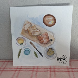 RISE- watercolor/ original art/still life