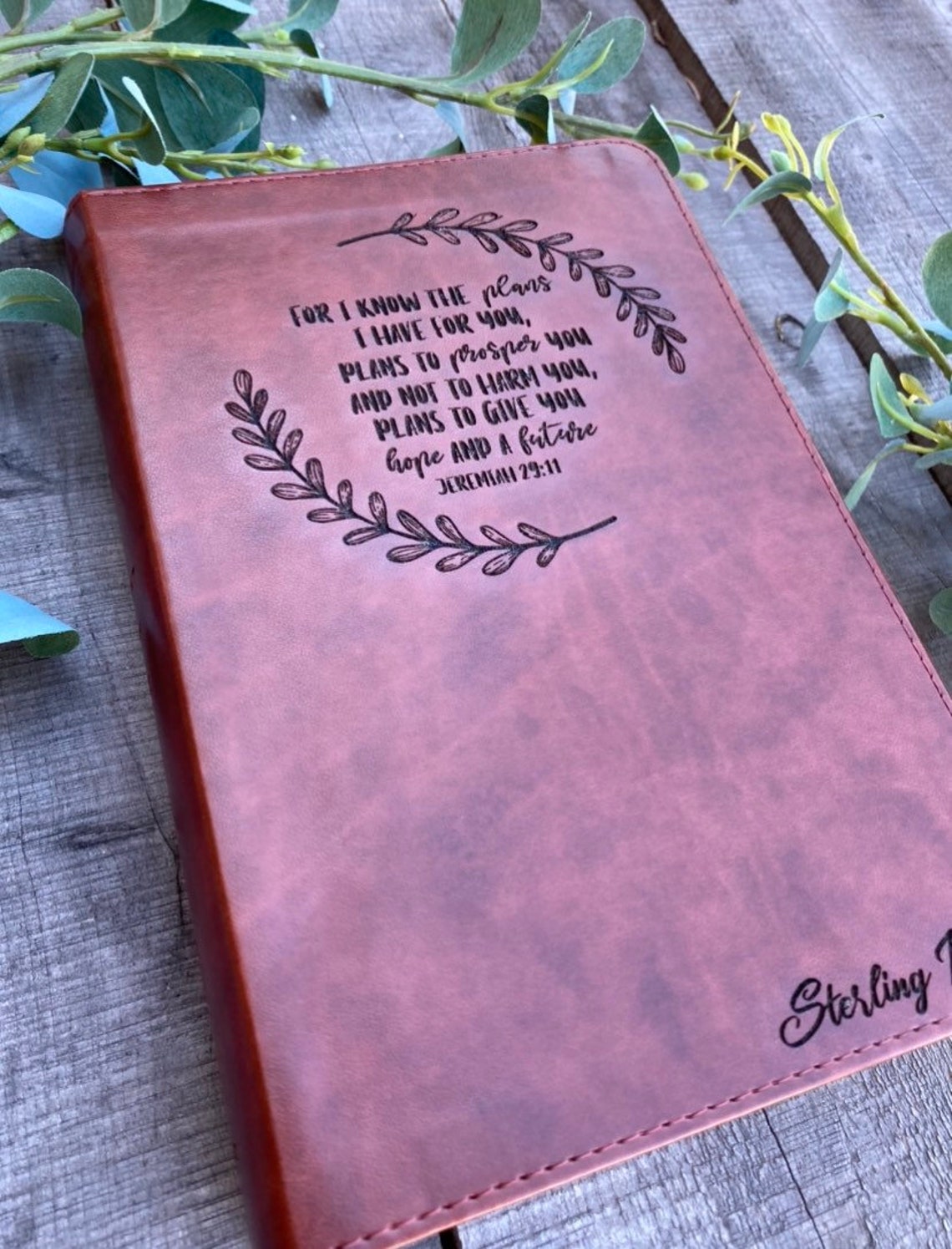 Personalized Laser Engraved Bible Etsy