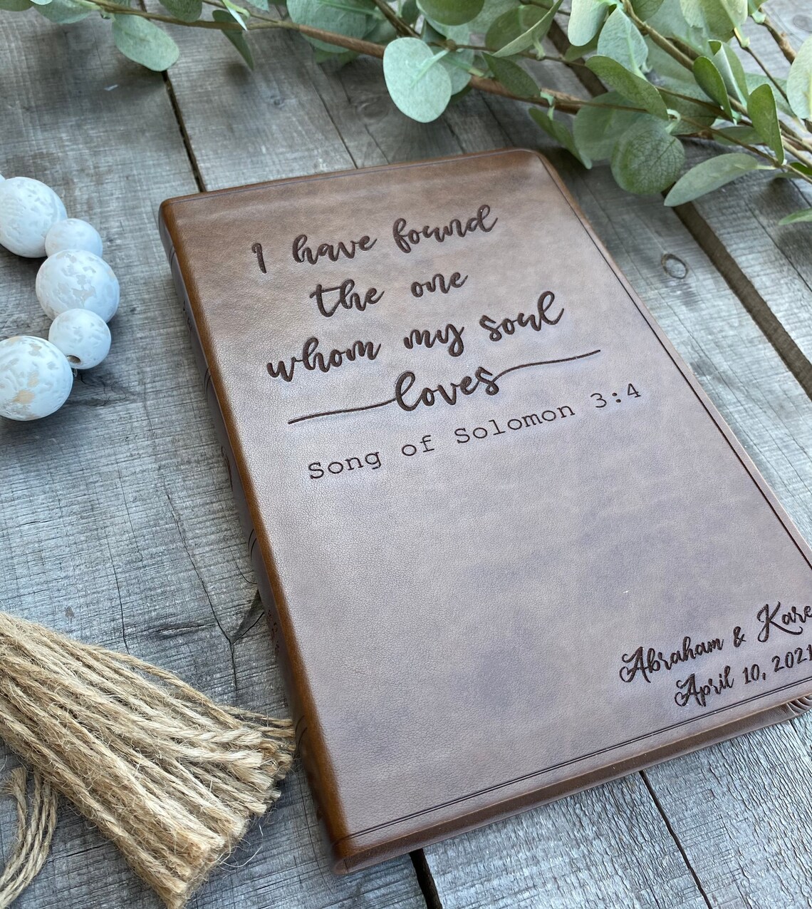 Custom Laser Engraved Bible Etsy