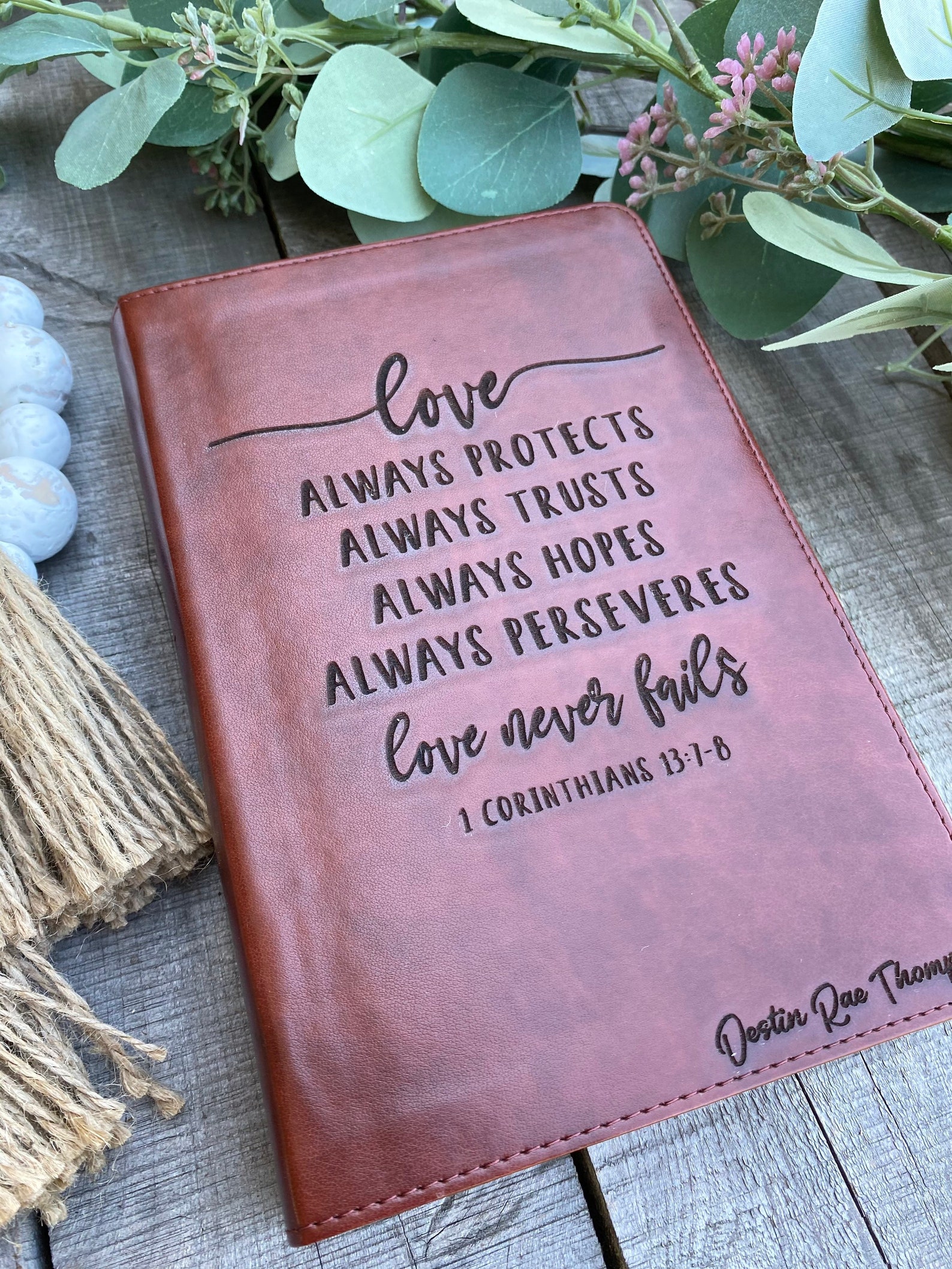 Personalized Laser Engraved Bible Etsy