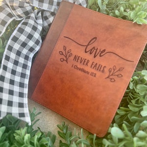 Custom Engraved ESV Journaling Study Bible | Leather Engraved Bible | Personalized Bible