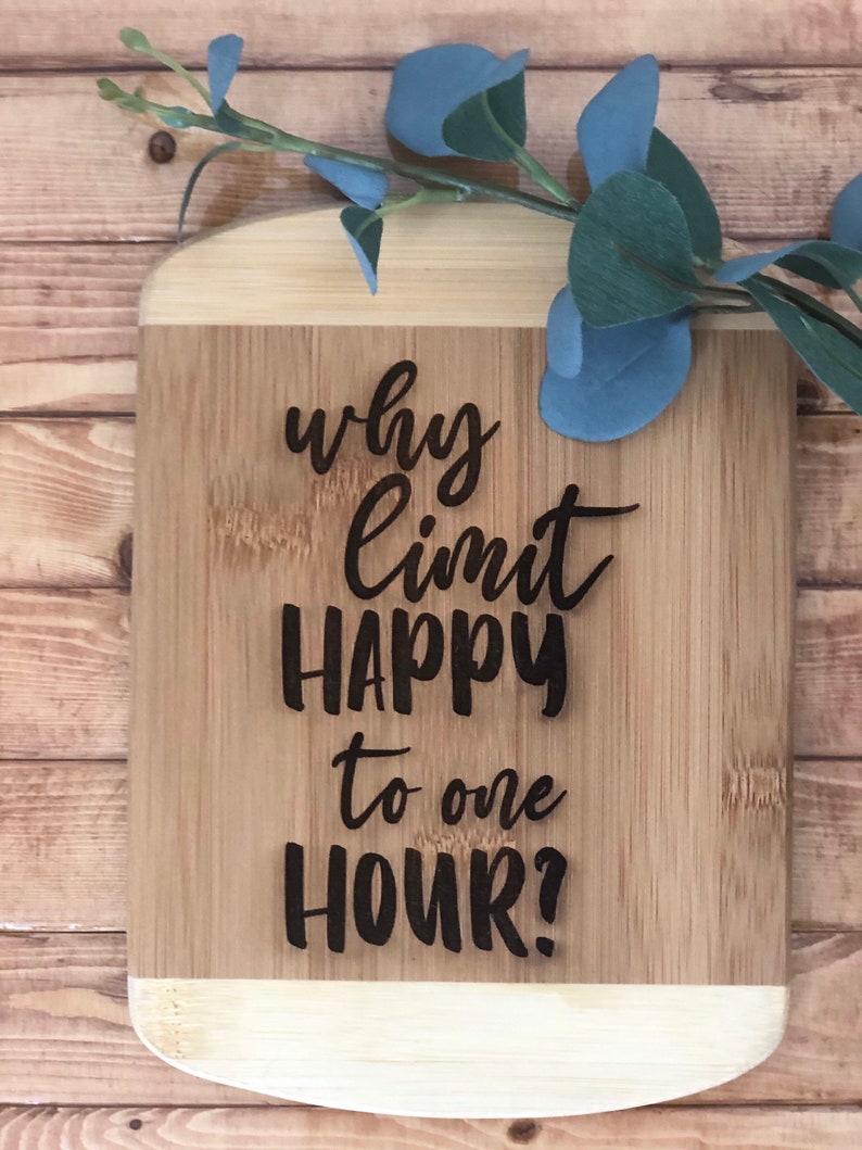 Custom Laser Engraved Bar Cutting Board Etsy