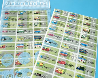 Custom Name Stickers: Waterproof Vehicle Cartoon Labels