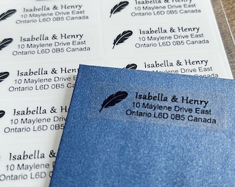 Custom Clear Return Address Stickers: Waterproof Mailing Labels (47x15mm)