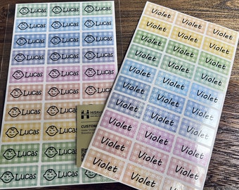 Custom Glitter Name Stickers: Waterproof Personalized Labels