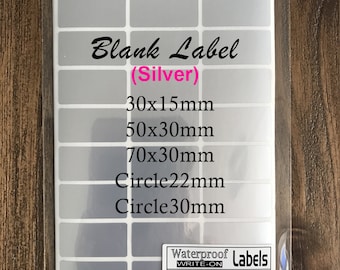 Waterproof Silver Write-On Labels: Permanent Adhesive, All-Purpose Stickers