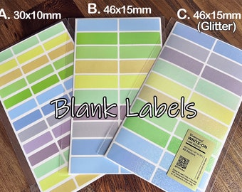 Waterproof Blank Labels/Colored Blank Label/Write-On Stickers/All-Purpose Labels/Permanent adhesive/Colored Labels/Boys Color Labels