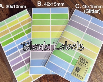 Waterproof Write-On Labels: Colored Blank Stickers