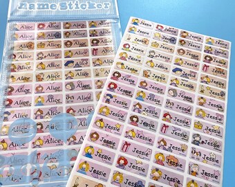 Custom Name Stickers: Waterproof Little Princess Labels (22x9mm)