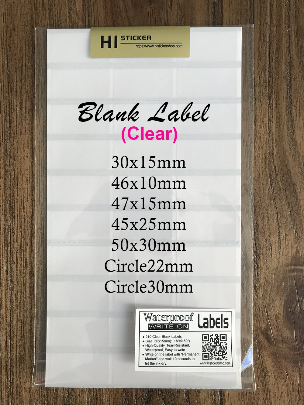 Waterproof Blank Labels/clear Write on Label/transparent Stickers/all ...