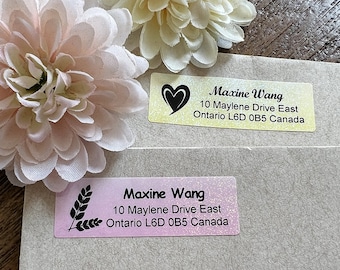 Custom Colorful Return Address Stickers: Waterproof Mailing Labels (46x15mm)