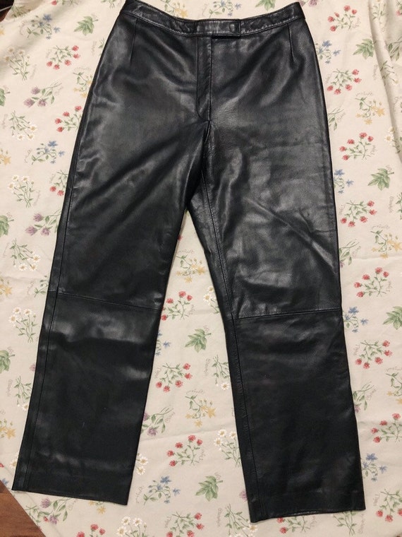 Vintage high-waisted leather pants