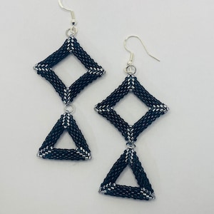 Geometric beaded earrings