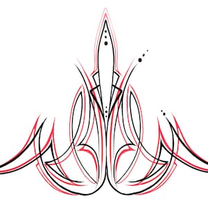 Red and Black old school digital pinstripe design.