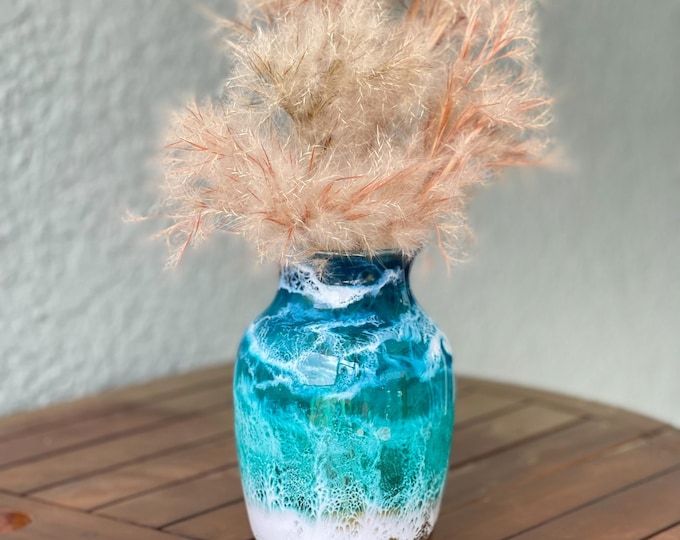 Beach Vase for Flowers, Coastal Decor, Beach House Gift, Mother’s Day ...