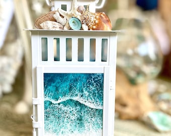 Metal lantern, Coastal lantern, Beach wedding centerpieces, Beach decor, Candle lantern, Valentine’s gift, housewarming gifts, for mom