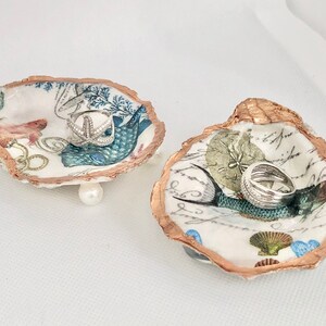 Oyster Shell Ring Dish, Gifts for Women, Shell Trinket Dish, Beach ...