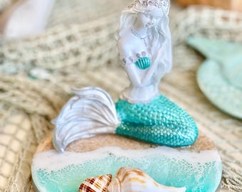 Cell phone holder for office women, mermaid gifts, cell phone holder for bed, phone stand, for adults, for teen girls, beach lovers gift