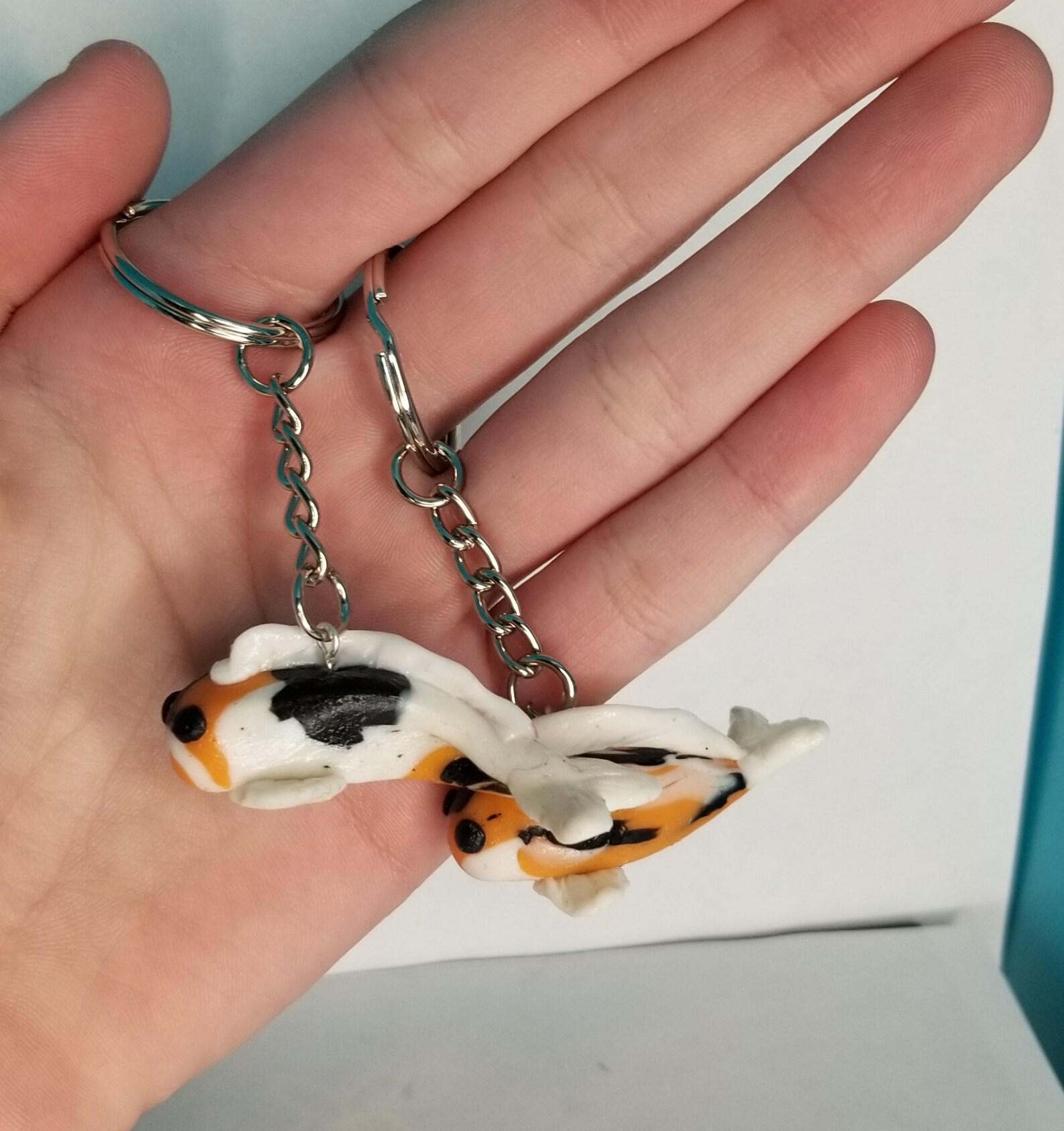 Koi Fish Clay Key Chain Etsy