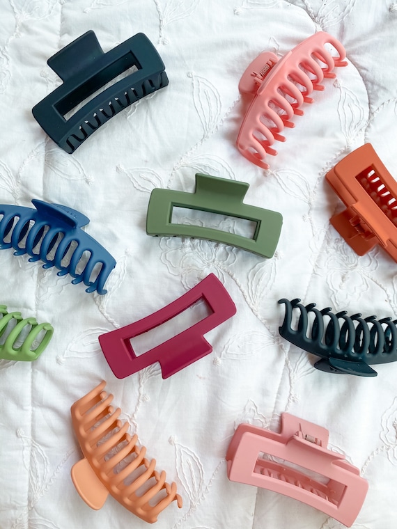 Square hair clips Etsy