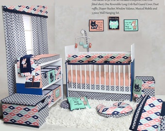 aztec crib bedding set