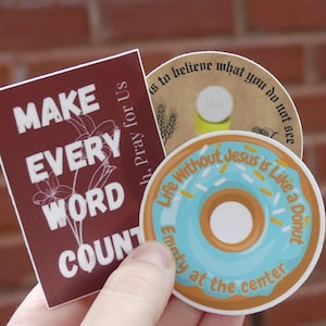 Inspirational Catholic Stickers for Boys – Waterproof Vinyl Saint Bundle with Masculine Quotes, Perfect Gift for Men, Bottles & Laptops