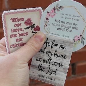 Inspirational Catholic Stickers for Boys - Waterproof Vinyl Saints Catholic Sticker Bundle with Masculine Quotes for Water Bottles & Laptops