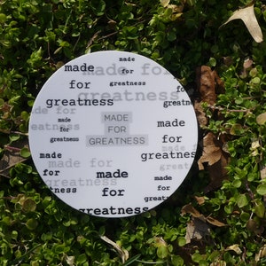 Adesivo cattolico di San Giovanni Paolo II - Adesivo in vinile con citazione "Made for Greatness", regalo cristiano impermeabile per bottiglie d'acqua e laptop.