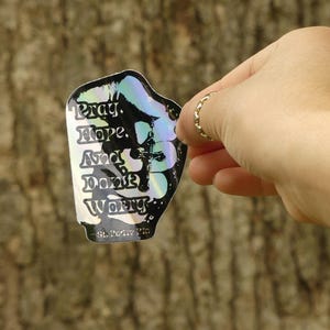 Saint Padre Pio Catholic Sticker – Inspirational Catholic Quote Decal, Waterproof Vinyl Christian Sticker for Laptops & Water Bottles Gift