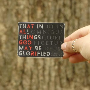 St. Benedict-katholieke sticker – katholieke vinylsticker, inspirerende waterdichte christelijke sticker voor laptops en mannelijke katholieke geschenken