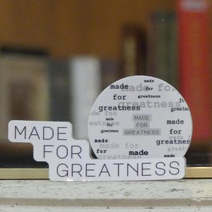 Set van 2 stickers van vinyl gemaakt voor Greatness. Katholieke stickerbundel, katholieke stickerset, katholieke heilige stickers, katholieke stickerpakket.