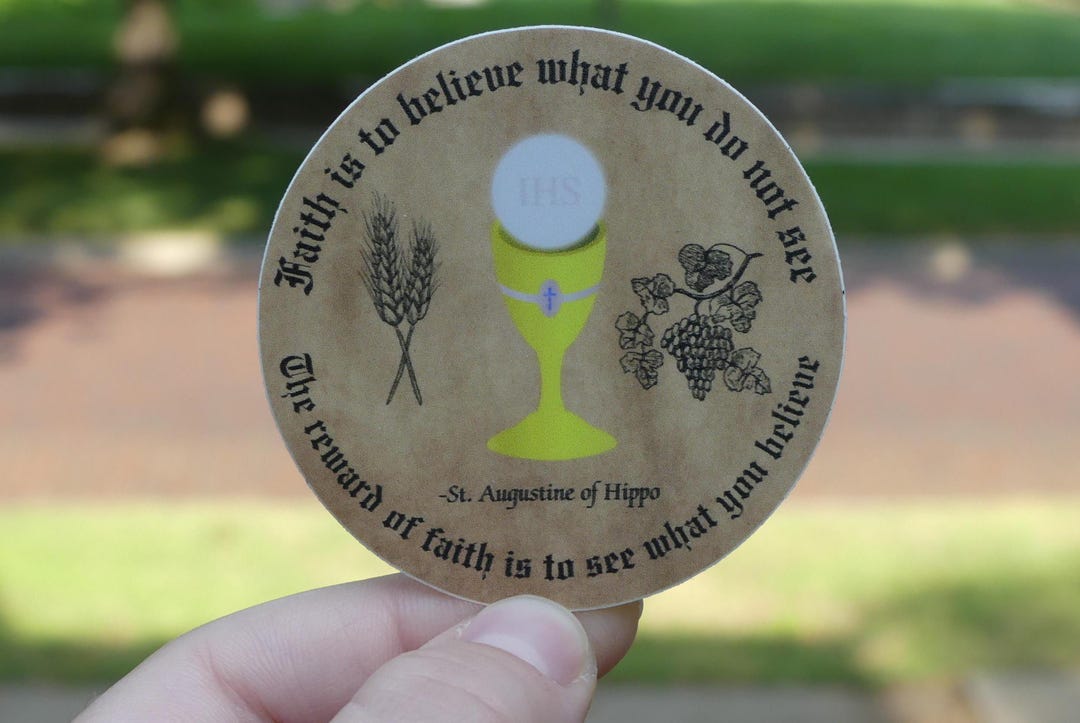 St. Augustine Catholic Vinyl Sticker - Inspirational Quote Decal for ...