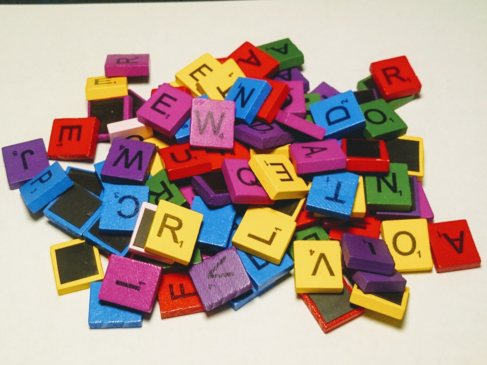 Scrabble Tile Letters Color 100 Pieces Etsy