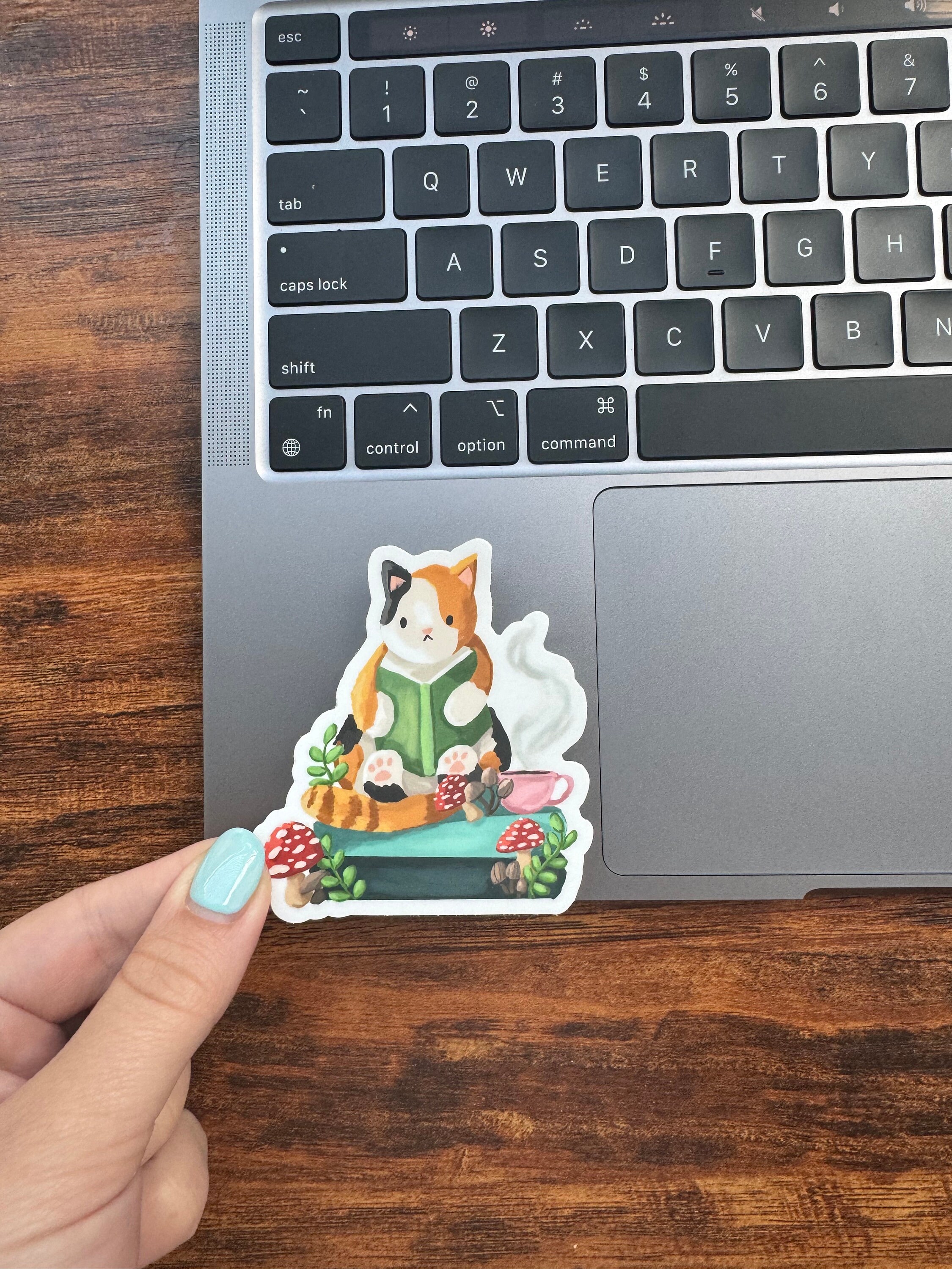 Bookish Cat Sticker | Vinyl Stickers| Waterproof Stickers | Laptop ...